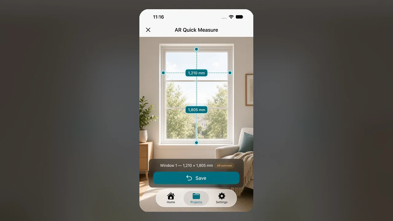 AR Quick Measure concept